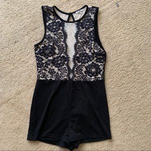 Black Lace Romper